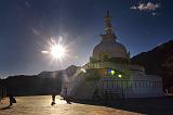 Shanti Stupa at sunset, Leh, Ladakh, Jammu & Kashmir, India